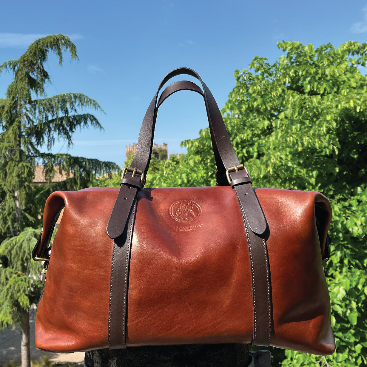 AMALFI Weekend Leather Duffle Bag – Tuscan Bull